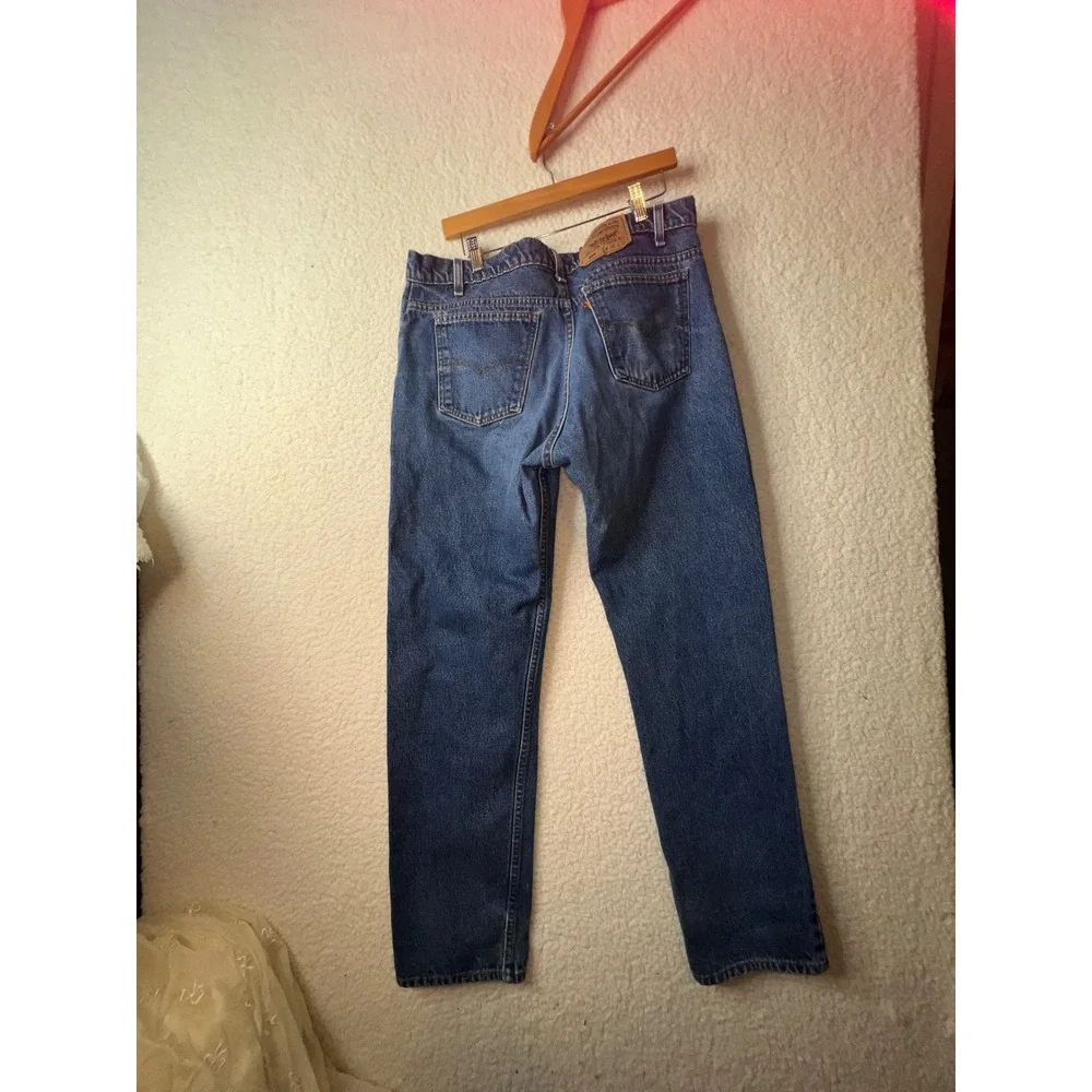Lot of 2 Vintage Levis 505 Orange Tab Mens 38x32 Made in USA Medium Wash Denim